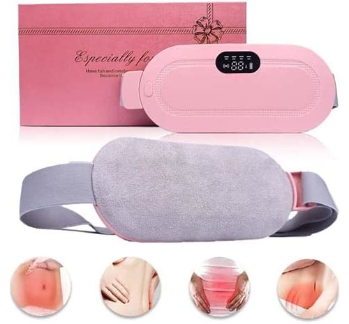 Electric Menstrual Heating Pad Period Cramp Massager, Velvet