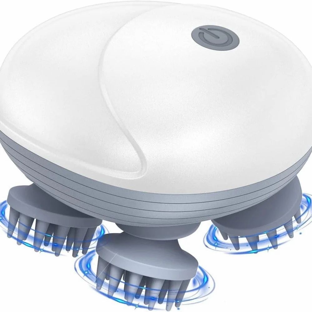 Electric Scalp Massager,Head Massager Scalp Stress Relax,Silicone Scalp Massager,Head Massager for Hair Growth