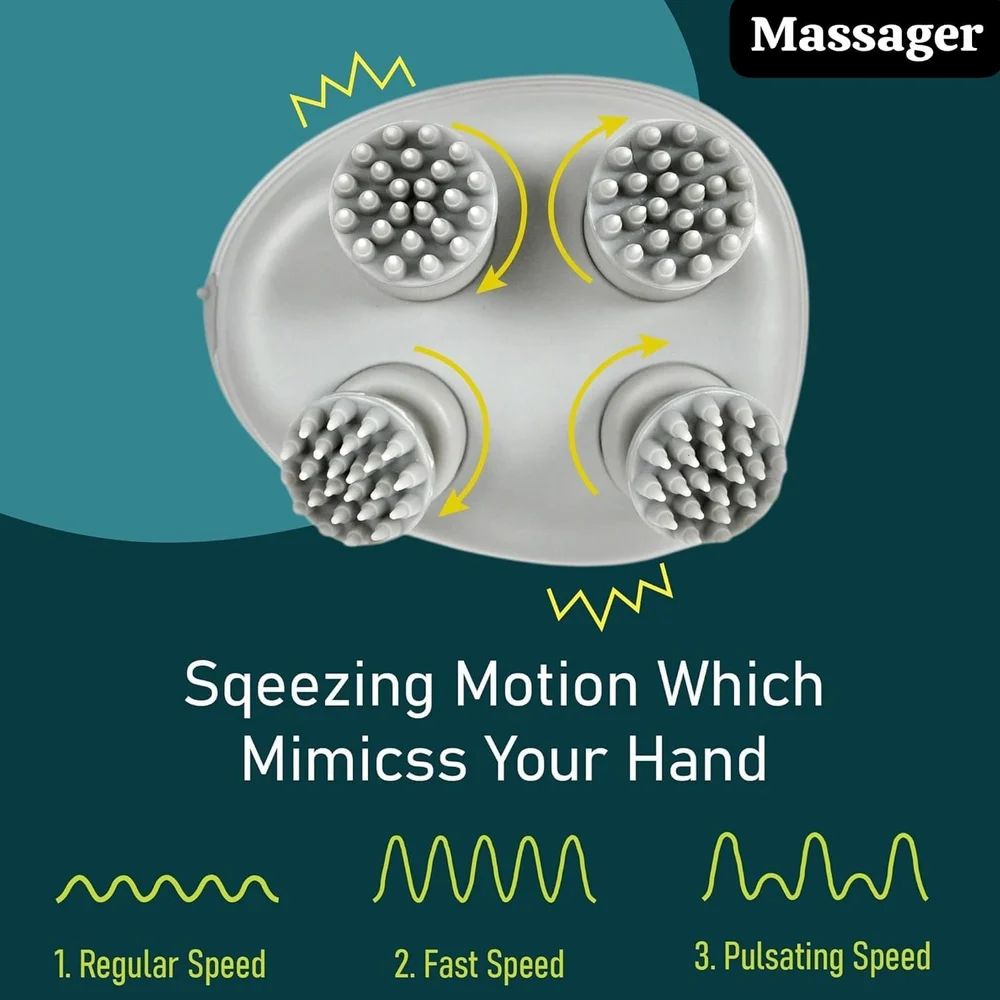 Electric Scalp Massager,Head Massager Scalp Stress Relax,Silicone Scalp Massager,Head Massager for Hair Growth